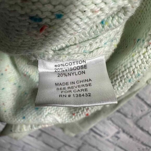Modcloth Pom Pom Confetti Pullover Sweater Mint Green Crew Neck Size Medium - Picture 2 of 6